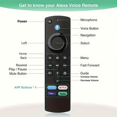 L5B83G 3rd-Gen Alexa Voice Remote - Easy Interaction with Fire TV - Enhanced Control for Streaming Media Devices - Perfect for Entertainment