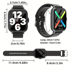 Waterproof Smart Watch, 1.83'' Full Touch Screen Display With Message, Answer Make Call Smartwatch Sleep Monitoring, Sports Pedometer, Information Alerts, For IPhone/Android Phones, Smartbands Fitness Watch For Women/Men Friend Gift, Birthday Gift